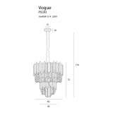 MAXLIGHT P0283 | Vogue-MX Maxlight luster svjetiljka 16x E14 zlatno