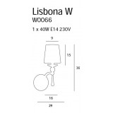 MAXLIGHT W0066 | Lisbona Maxlight zidna svjetiljka 1x E14 krom, bijelo, prozirno