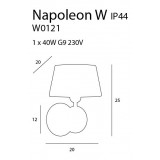 MAXLIGHT W0121 | Napoleon Maxlight zidna svjetiljka 1x G9 IP44 krom, bijelo