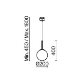 MAYTONI MOD321PL-01G3 | Basic-form Maytoni visilice svjetiljka zlatno