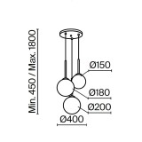 MAYTONI MOD321PL-03G | Basic-form Maytoni visilice svjetiljka zlatno
