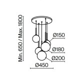 MAYTONI MOD321PL-05G | Basic-form Maytoni visilice svjetiljka zlatno