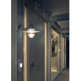 NORLYS 270GA | Bergen-NO Norlys zidna svjetiljka 1x E27 IP55 sivo, prozirno