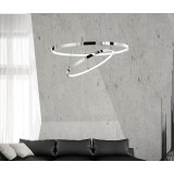 NOVA LUCE 17222003D | Aria-NL Nova Luce visilice svjetiljka - TRIAC jačina svjetlosti se može podešavati, s mogućnošću skraćivanja kabla 1x LED 4500lm 3000K krom, opal