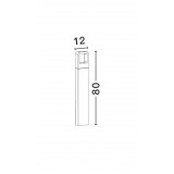 NOVA LUCE 713313 | Acqua-NL Nova Luce podna svjetiljka 80cm 1x LED 490lm 3000K IP54 tamno siva, bijelo
