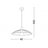 NOVA LUCE 7326501 | Shell Nova Luce visilice svjetiljka okrugli 1x E27 bijelo, krom, prozirno