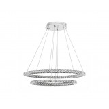NOVA LUCE 7403002 | Celine Nova Luce visilice svjetiljka s mogućnošću skraćivanja kabla 1x LED 3120lm 3000K krom, kristal