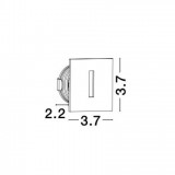 NOVA LUCE 8090801 | Passaggio Nova Luce ugradbena svjetiljka četvrtast UGR <26 1x LED 70lm 3000K IP54 bijelo