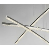 NOVA LUCE 81007601 | Seville-NL Nova Luce visilice svjetiljka s mogućnošću skraćivanja kabla 1x LED 2650lm 3000K krom, kristal