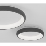 NOVA LUCE 8105617 | Albi-NL Nova Luce stropne svjetiljke svjetiljka - TRIAC okrugli jačina svjetlosti se može podešavati 1x LED 3250lm 3000K sivo, bijelo