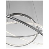 NOVA LUCE 8107401 | Livorno-NL Nova Luce visilice svjetiljka s mogućnošću skraćivanja kabla 1x LED 3900lm 3000K krom, kristal