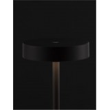 NOVA LUCE 9002864 | Fumo Nova Luce nosiva, stolna svjetiljka sa dodirnim prekidačem jačina svjetlosti se može podešavati, baterijska/akumulatorska, USB utikač 1x LED 230lm 3000K IP54 crno