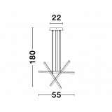 NOVA LUCE 9010033 | Lior Nova Luce visilice svjetiljka s mogućnošću skraćivanja kabla 1x LED 2890lm 3000K crno, bijelo