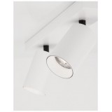 NOVA LUCE 9012291 | Tod Nova Luce spot svjetiljka elementi koji se mogu okretati 2x GU10 bijelo mat, crno