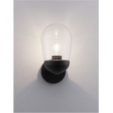 NOVA LUCE 9060194 | Omika Nova Luce zidna svjetiljka 1x E27 IP54 tamno siva, prozirno