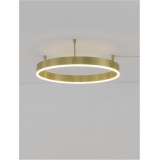 NOVA LUCE 9063600 | Motif Nova Luce stropne svjetiljke svjetiljka - TRIAC okrugli jačina svjetlosti se može podešavati 1x LED 3700lm 3000K zlatno, opal