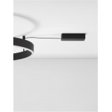 NOVA LUCE 9063604 | Motif Nova Luce stropne svjetiljke svjetiljka - TRIAC okrugli jačina svjetlosti se može podešavati 1x LED 4166lm 3000K crno mat, opal
