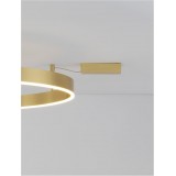 NOVA LUCE 9063606 | Motif Nova Luce stropne svjetiljke svjetiljka - TRIAC okrugli jačina svjetlosti se može podešavati 1x LED 4552lm 3000K zlatno, opal