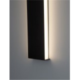 NOVA LUCE 9081400 | Seline Nova Luce zidna svjetiljka pravotkutnik 1x LED 3124lm 3000K IP44 crno mat