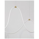 NOVA LUCE 9082093 | Cerelia Nova Luce visilice svjetiljka - TRIAC jačina svjetlosti se može podešavati, s mogućnošću skraćivanja kabla, elementi koji se mogu okretati 1x LED 3189lm 3000K bronca, bijelo