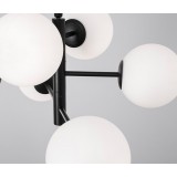 NOVA LUCE 9100361 | Impero Nova Luce visilice svjetiljka s podešavanjem visine 6x E14 crno, opal