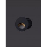 NOVA LUCE 9136187 | Circe Nova Luce ugradbena svjetiljka okrugli Ø70mm 1x LED 170lm 3000K IP54 crno