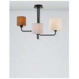 NOVA LUCE 9151403 | Bitonto Nova Luce stropne svjetiljke svjetiljka 3x E14 crno, sivo, smeđe