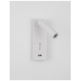 NOVA LUCE 9170101 | Fuse Nova Luce zidna svjetiljka s prekidačem elementi koji se mogu okretati, USB utikač 1x LED 210lm 3000K bijelo