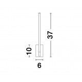 NOVA LUCE 9180712 | Raccio Nova Luce zidna svjetiljka elementi koji se mogu okretati 1x LED 280lm 3000K crno, bijelo