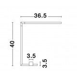 NOVA LUCE 9180724 | Raccio Nova Luce stolna svjetiljka 40cm s prekidačem elementi koji se mogu okretati 1x LED 280lm 3000K crno, bijelo