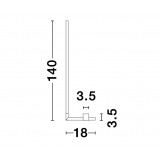 NOVA LUCE 9180727 | Raccio Nova Luce podna svjetiljka 140cm sa nožnim prekidačem elementi koji se mogu okretati 1x LED 1211lm 3000K crno, bijelo