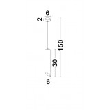 NOVA LUCE 9184375 | Pero-NL Nova Luce visilice svjetiljka 1x GU10 bijelo mat