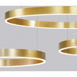 NOVA LUCE 9190640 | Motif Nova Luce visilice svjetiljka - TRIAC okrugli jačina svjetlosti se može podešavati, s mogućnošću skraćivanja kabla 1x LED 2800lm 3000K zlatno, bijelo