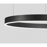 NOVA LUCE 9190848 | Motif Nova Luce visilice svjetiljka - TRIAC okrugli jačina svjetlosti se može podešavati, s mogućnošću skraćivanja kabla 1x LED 3360lm 3000K crno, bijelo