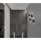 NOVA LUCE 9202262 | Miley-NL Nova Luce zidna svjetiljka 1x LED 397lm 3000K IP54 crno mat, prozirno