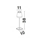 NOVA LUCE 9223400 | Colt Nova Luce nosiva, stolna svjetiljka sa dodirnim prekidačem jačina svjetlosti se može podešavati, baterijska/akumulatorska, USB utikač 1x LED 207lm 3000K IP44 crno, opal