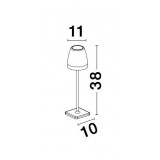 NOVA LUCE 9223401 | Colt Nova Luce nosiva, stolna svjetiljka sa dodirnim prekidačem jačina svjetlosti se može podešavati, baterijska/akumulatorska, USB utikač 1x LED 207lm 3000K IP44 bijelo, opal