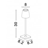 NOVA LUCE 9223411 | Colt Nova Luce nosiva, stolna svjetiljka sa dodirnim prekidačem jačina svjetlosti se može podešavati, baterijska/akumulatorska, USB utikač 1x LED 207lm 3000K IP54 crno mat