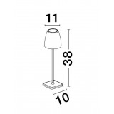 NOVA LUCE 9223998 | Colt Nova Luce nosiva, stolna svjetiljka sa dodirnim prekidačem jačina svjetlosti se može podešavati, baterijska/akumulatorska, USB utikač 1x LED 207lm 3000K IP54 maslinasto zelena, opal