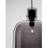 NOVA LUCE 9236500 | Cinzia-NL Nova Luce visilice svjetiljka s mogućnošću skraćivanja kabla 1x E27 crno, dim