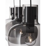 NOVA LUCE 9236520 | Cinzia-NL Nova Luce visilice svjetiljka s mogućnošću skraćivanja kabla 3x E27 crno, dim