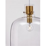 NOVA LUCE 9236630 | Cinzia-NL Nova Luce visilice svjetiljka s mogućnošću skraćivanja kabla 1x E27 mesing, prozirno