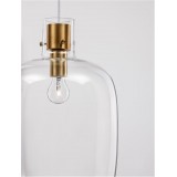 NOVA LUCE 9236630 | Cinzia-NL Nova Luce visilice svjetiljka s mogućnošću skraćivanja kabla 1x E27 mesing, prozirno