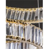 NOVA LUCE 9333077 | Aurelia-NL Nova Luce visilice svjetiljka - TRIAC jačina svjetlosti se može podešavati, s mogućnošću skraćivanja kabla 1x LED 4328lm 3500K zlatno, prozirno, kristal