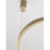 NOVA LUCE 9345615 | Perrine Nova Luce visilice svjetiljka - TRIAC okrugli jačina svjetlosti se može podešavati, s mogućnošću skraćivanja kabla 1x LED 1080lm 3000K brušeno zlato, opal