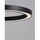 NOVA LUCE 9345624 | Cuppe Nova Luce visilice svjetiljka - TRIAC ovalni jačina svjetlosti se može podešavati, s mogućnošću skraćivanja kabla 1x LED 3248lm 3000K crno mat, opal