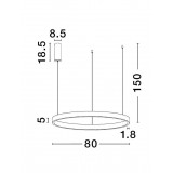 NOVA LUCE 9345663 | Elowen Nova Luce visilice svjetiljka - TRIAC okrugli jačina svjetlosti se može podešavati, s mogućnošću skraćivanja kabla 1x LED 3326lm 3000K bijelo mat, opal
