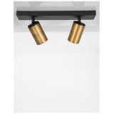 NOVA LUCE 9460971 | Inus Nova Luce spot svjetiljka elementi koji se mogu okretati 2x GU10 crno, zlatno