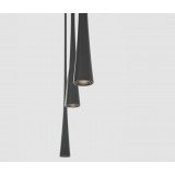 NOVA LUCE 9504001 | Goccio Nova Luce visilice svjetiljka s mogućnošću skraćivanja kabla 5x LED 1065lm 3000K crno