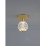 NOVA LUCE 9522010 | Brillante-NL Nova Luce stropne svjetiljke svjetiljka 1x LED 246lm 3200K zlatno, prozirno, kristal